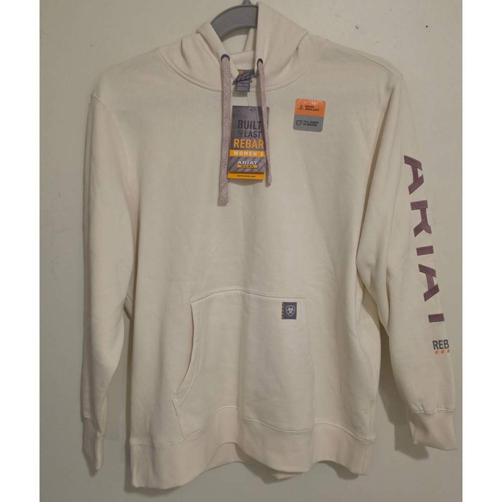 Ariat Rebar Graphic Hoodie Womens XXL Vanilla Ice Orchid Haze Water Repellent